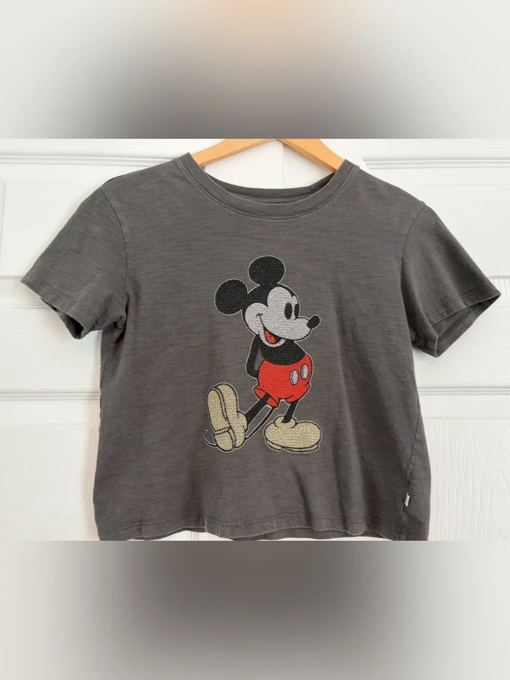 GAP Kids Embroidered Mickey Mouse Boxy T-shirt